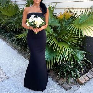 Amsale Designer Black Gown
